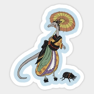 Lady Compsognathus Sticker